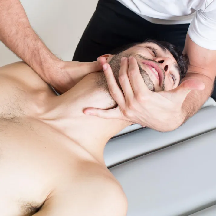 Chiropractic Merritt Island FL Man Receiving a Neck Adjustment